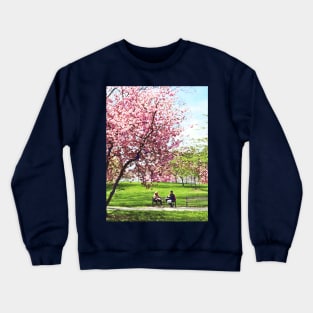 Newark NJ - Lunch and Cherry Blossoms Crewneck Sweatshirt